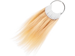 Conjunto de 30 amostras soltas de cabelo humano para teste de coloração capilar.