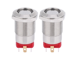 Interruptor De Botão Metal Com Trava Automática 2 Pcs 12mm 4 Pino Com Luz Led Ip66 Ik09 Azul 9~30v Para Computador Carro