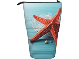Case Trousse Crayons Télescopique Starfish Print Fournitures Debout Étui Crayons Papeterie Peil