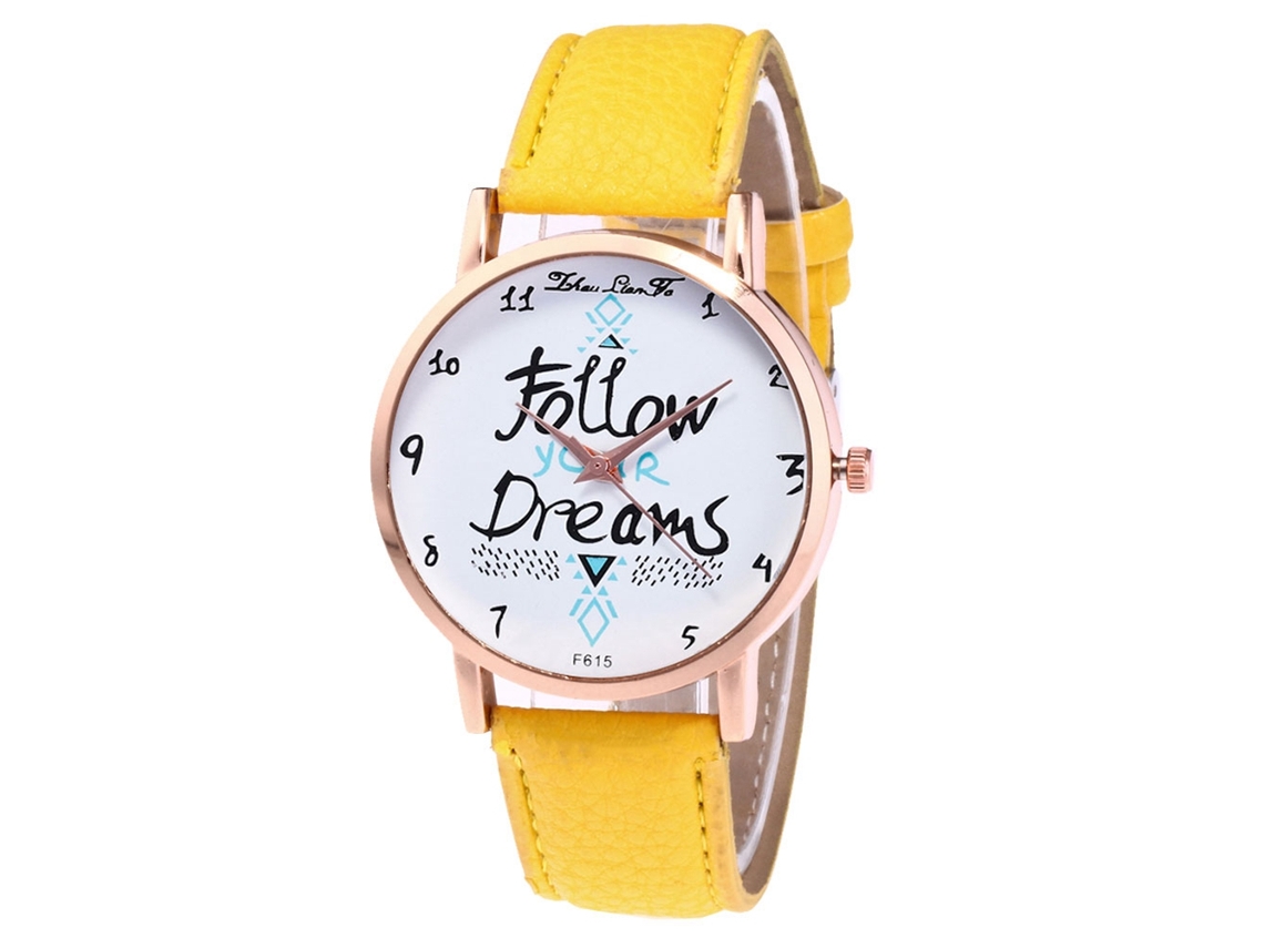 Reloj De Pulsera Analógico De Cuarzo Con Correa De Pu Clásico Simple Para Hombre Zhoulianfa (amarillo)