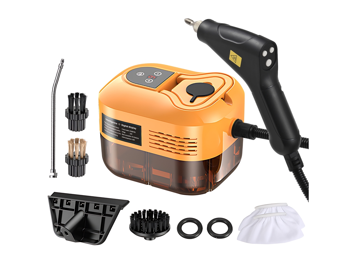 Turbo Limpa vidros com 6 acessórios, tela touch, 6 níveis ajustáveis, 105℃, tanque 1200ml para Casa e Limpeza LAXISCREED