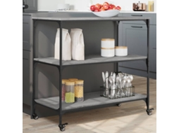 Vidaxl Carrinho Cozinha 102x50x95 Cm Derivados Madeira Cinza Sonoma