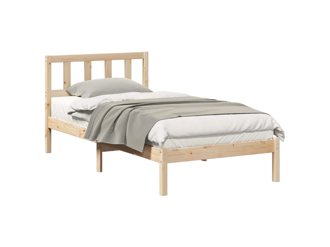 Estrutura da Cama com Cabeceira Castanho 100 X 200 Cm MAISON EXCLUSIVE