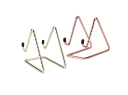 Suporte Portátil Para Celular (2 Unidades) Com Design Triangular, Cabeça De Borracha, Antiferrugem, Para Tablets, Cor Ouro Rosa.