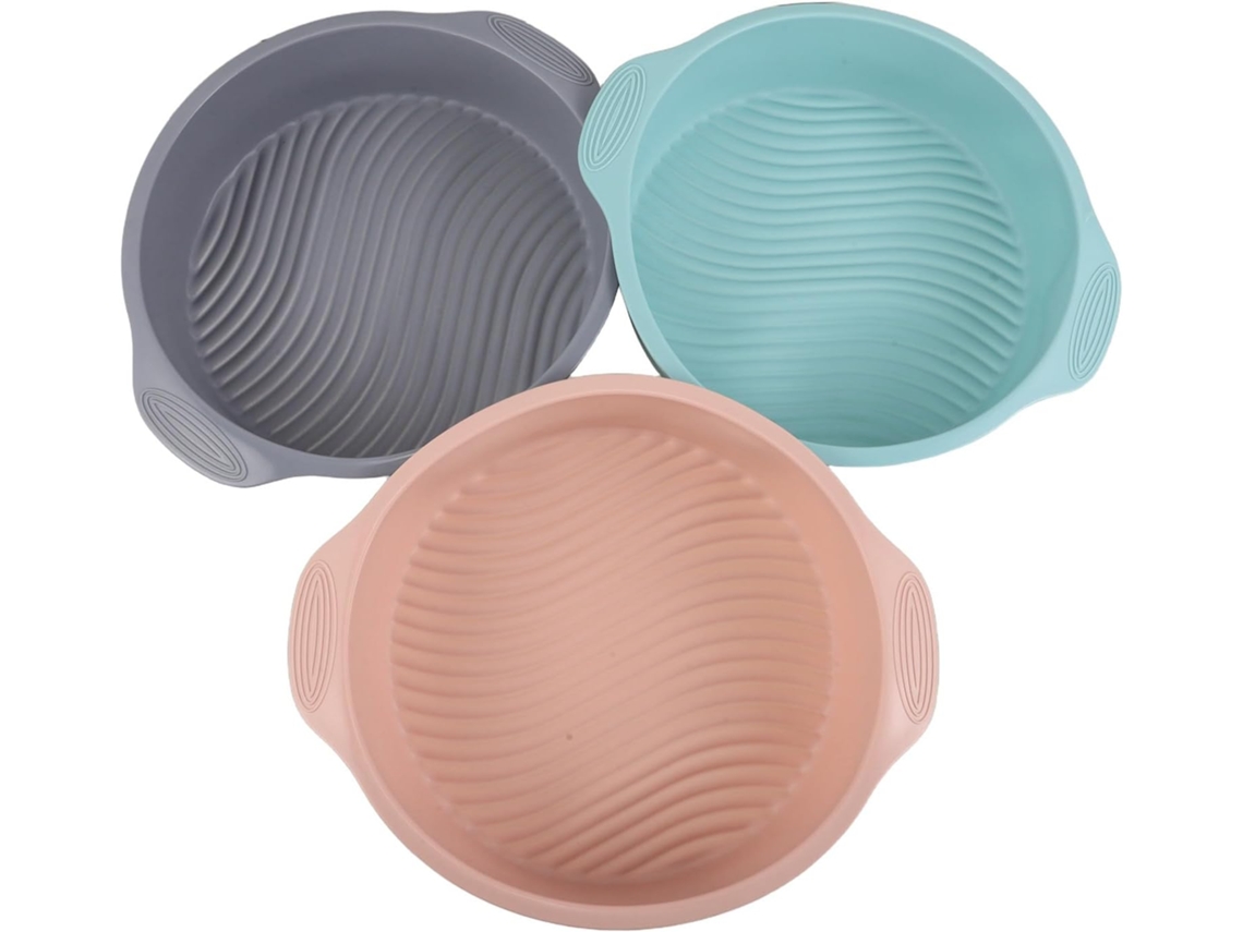 Conjunto de 3 formas redondas de silicone para grelhar