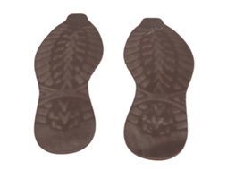 Sola de borracha integral para reparo de calçados, antiderrapante, elástica, corte faça você mesmo para tênis, tamanhos 41 a 44, marrom.