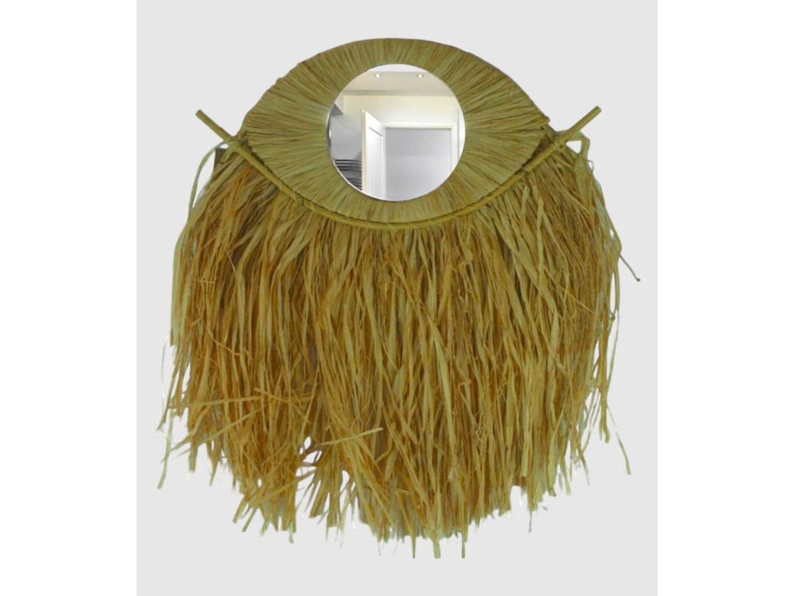 Espelho De Bambu Com Franjas Ekilikua Home