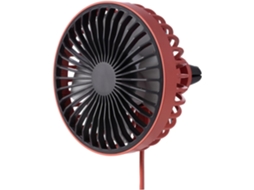 Ventilador Usb Compacto E Eficiente Para Carro Alipis, Acessório Simples Para Veículos, Vermelho