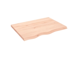 Bancada p/ casa de banho madeira maciça não tratada VIDA XL (80x60x(2-4) cm)