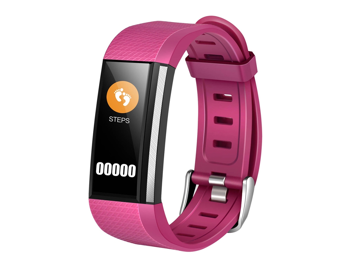 Pulseira Inteligente Bluetooth com Tela Colorida M200 roxa EOOCOO (monitoramento de Ritmo Cardíaco e Pressão Arterial)