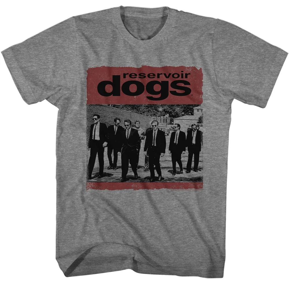 Rockinstone Reservoir Dogs Movie Distressed Box Solid Graphite Adult T-shirt Size:s