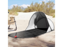 Vidaxl Tenda De Praia Pop-up Impermeável Cinzento