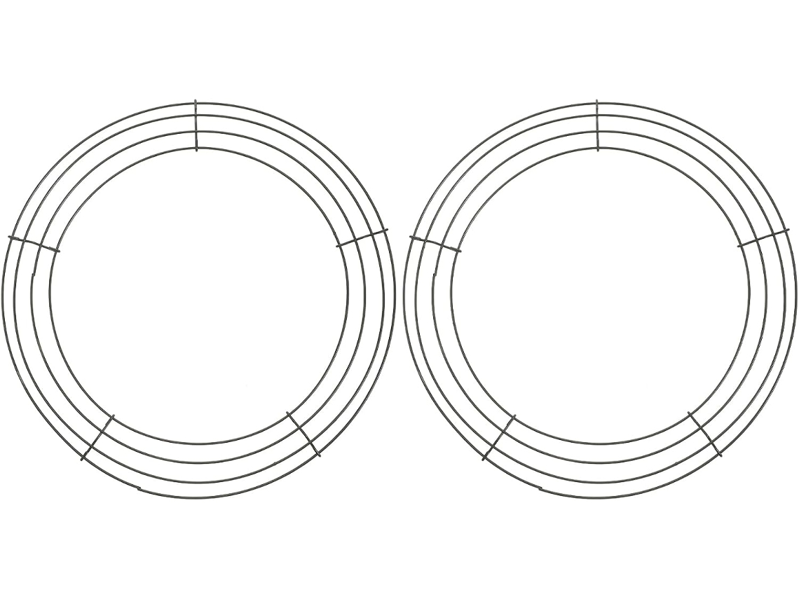 Anéis redondos de ferro de 30 cm para projetos DIY, moldura dupla de metal para decoração de parede.