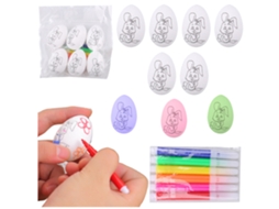 Ovos De Páscoa Em Isopor Para Marcadores De Pintura Com Padrão De Coelho C 6 Peças
