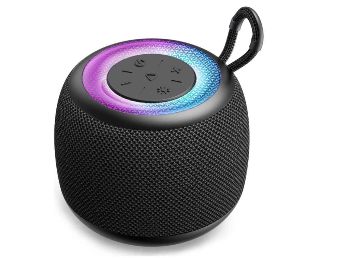 Coluna De Som Portátil Som Surround Baixo Bolso Bath  Bluetooth Preto*