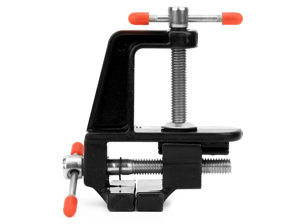 Vise de Mesa 35mm Liga de Alumínio Alicate Ferramenta Manual Pequeno Travamento Artesanal Hardware Preto