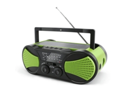 Rádio meteorológico AQUAFORGE de emergência 2000mah, portátil, energia solar ou bateria, manivela, am/fm, estação externa, alarme sos