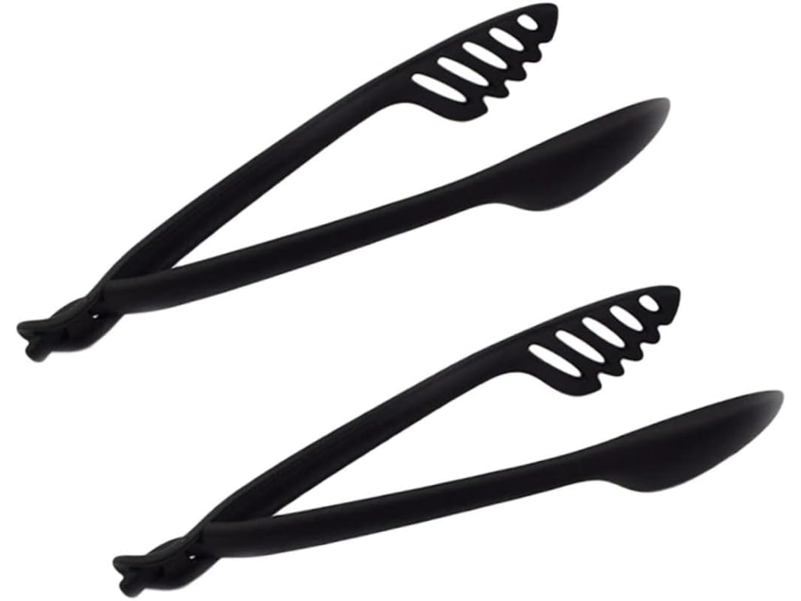 Pinça Para Alimentos De Silicone E Nylon, 2 Peças, Antiderrapante E Resistente Ao Calor, Utensílio Prático Para