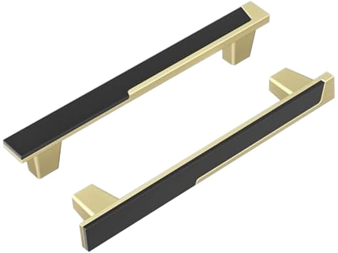 Pacote com 10 Puxadores de Armário Bicolores, Ferragens para Cômoda de 12,7 Cm SFUSHOS (5 Polegadas)