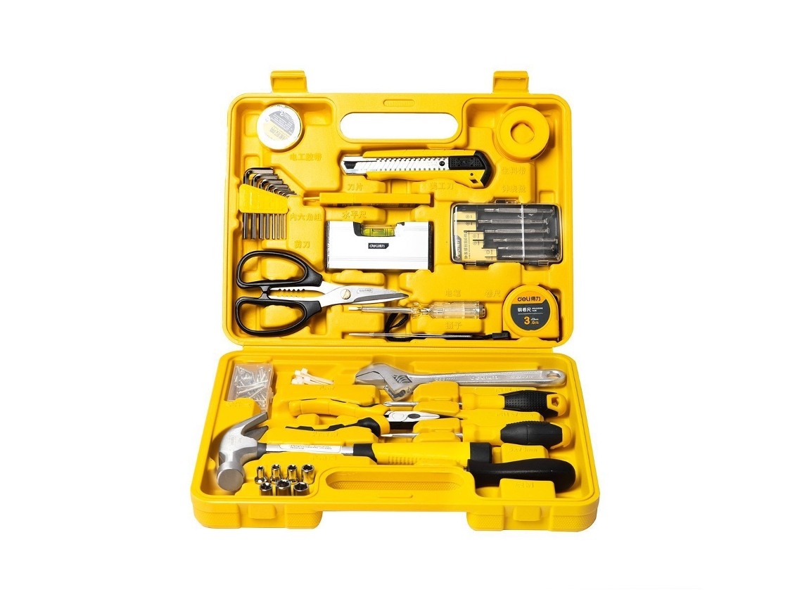 Conjunto De Ferramentas DELI De 38 Peças Para Serviço Com Equipamentos De Oficina