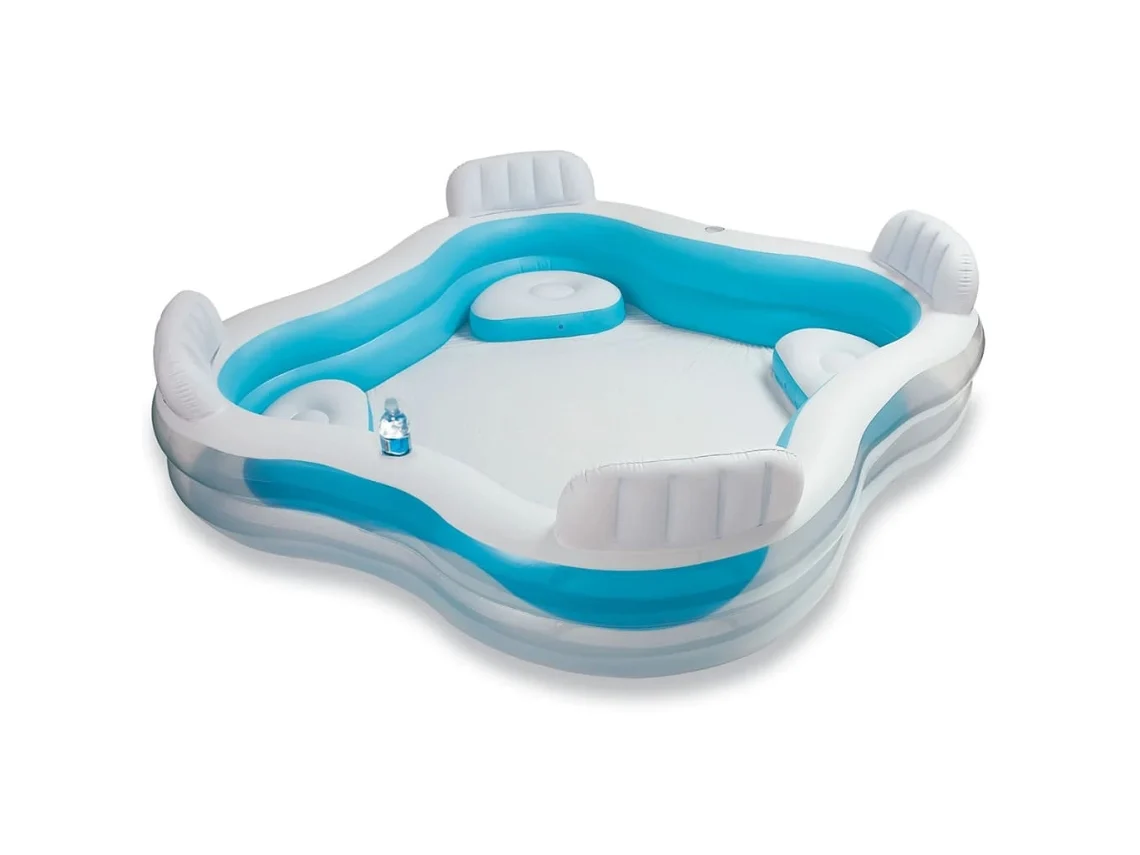 Piscina insuflável INTEX com assentos (229x229x66 cm - 990 l)