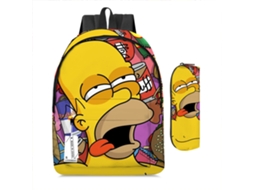 Mochila KOHREE Estudantil Os Simpsons Conjunto de Duas Peças