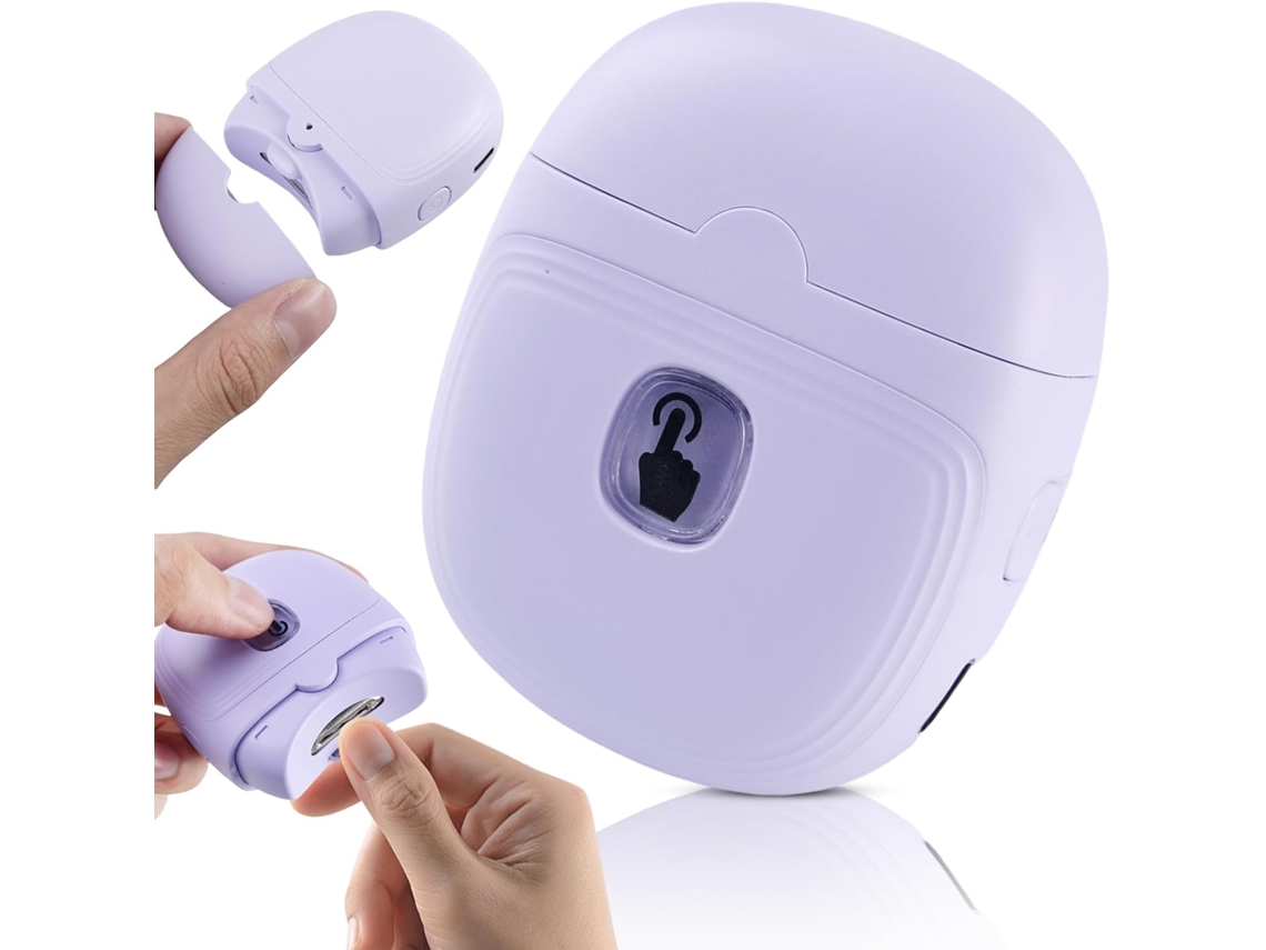 Aparador Unhas Elétrico Automático Recarregável Usb, À Prova de Respingos ZYBLSSBB