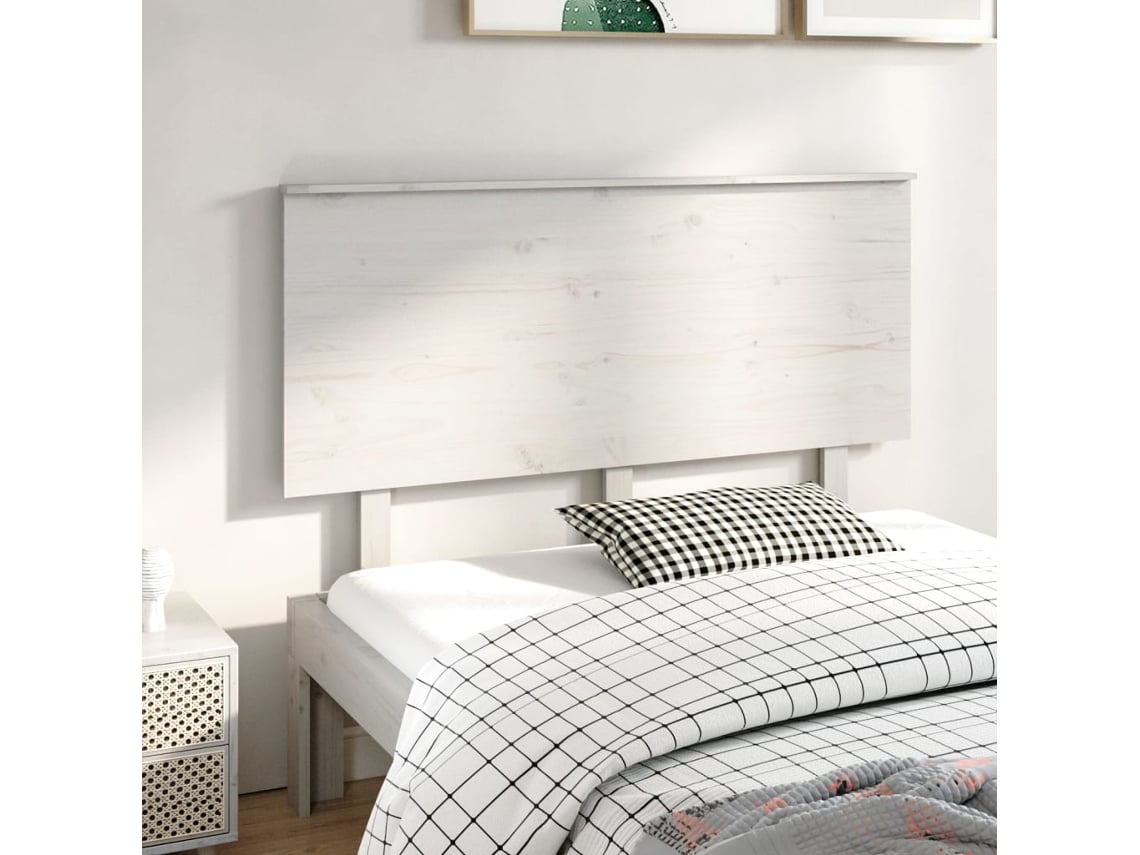 Cabecero 139x6x82,5 cm Pino Macizo Blanco