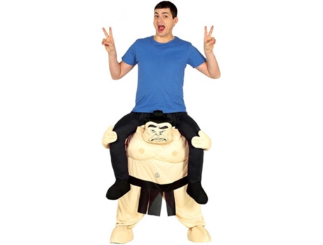 Fato de Homem  Lutador De Sumo Aos Ombros (Tam: L)