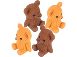 Miniaturas de Ursos em Pvc, 4 Peças, Ursos Criativos para Micropaisagens, Decoração Durável para Casa, Quintal e Varanda CHABERLU