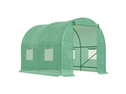 Estufa de Tomate com 4 Janelas, 245x200x198cm Verde S/MARCA