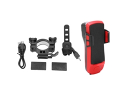 Farol De Bicicleta Recarregável Via Usb, Multifuncional E Portátil, Com Suporte Para Celular.