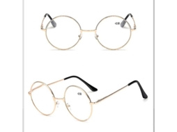 Óculos de Leitura Redondos Vintage Metal +1.00~4.00 Unisex Presente Ideal