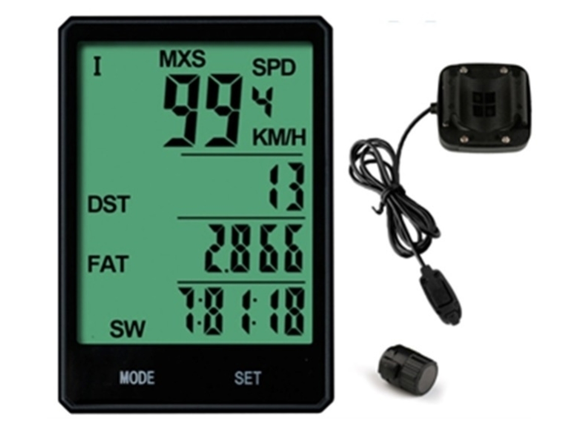 Ciclocomputador com Visor Lcd, Preto BRILVIBERA