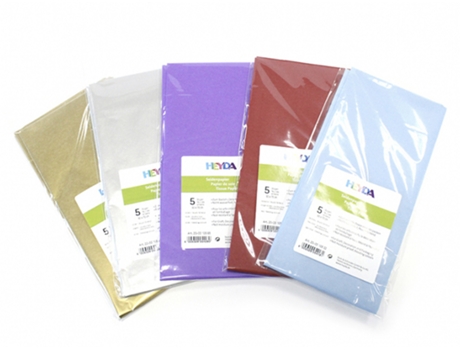 Papel Seda HEYDA 50 X 70 Castanho 5 Folhas
