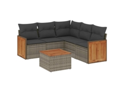 Garden Sofa Set, Garden Sofa Sets Vidaxl Cinzeto Rattan / Vime (n/a)
