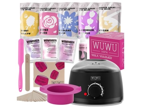 Kit de Depilação Wuwuvista, Presente Perfeito de Halloween, Cera Dura para Depilação com Aquecedor de Cera e Esferas de Cera para…