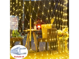(luz Quente 3x2 Com Leds M192) Cordão De Luzes Com Tela, Plugue Padrão Europeu