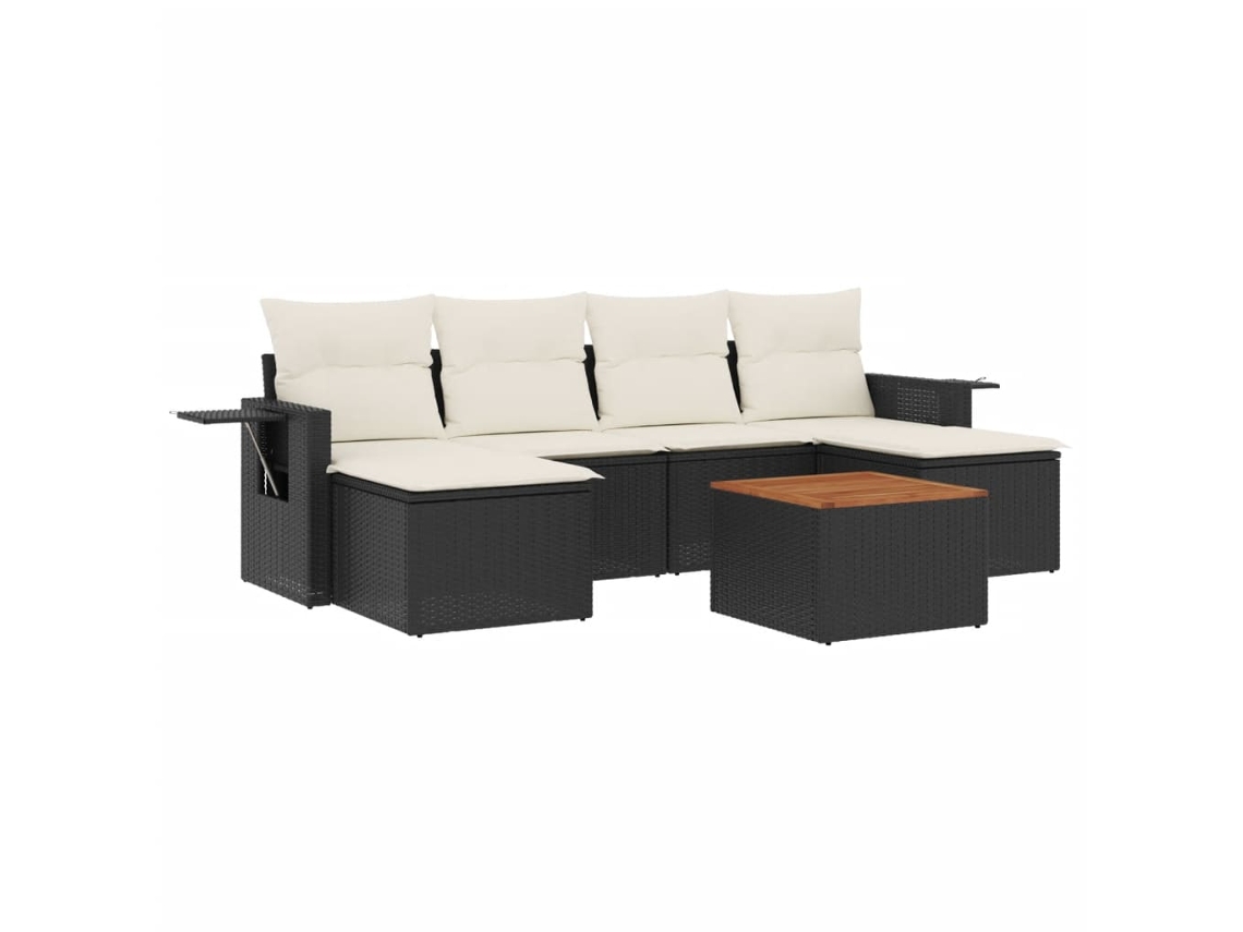 Garden Sofa Set, Garden Sofa Sets Vidaxl Preto Rattan / Vime (n/a)