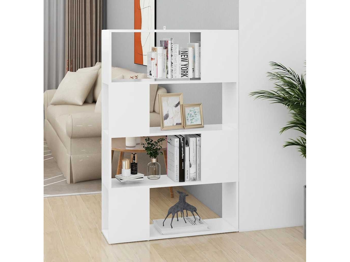 Vidaxl Estante/divisória 80x24x124,5 Cm Contraplacado Branco