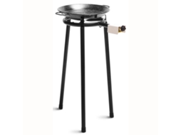 Set Paella Queimador a Gás 30Cm Panela de Paella Esmaltada 38Cm 8 Porções Suporte3 Pernas BRIEBE Mini