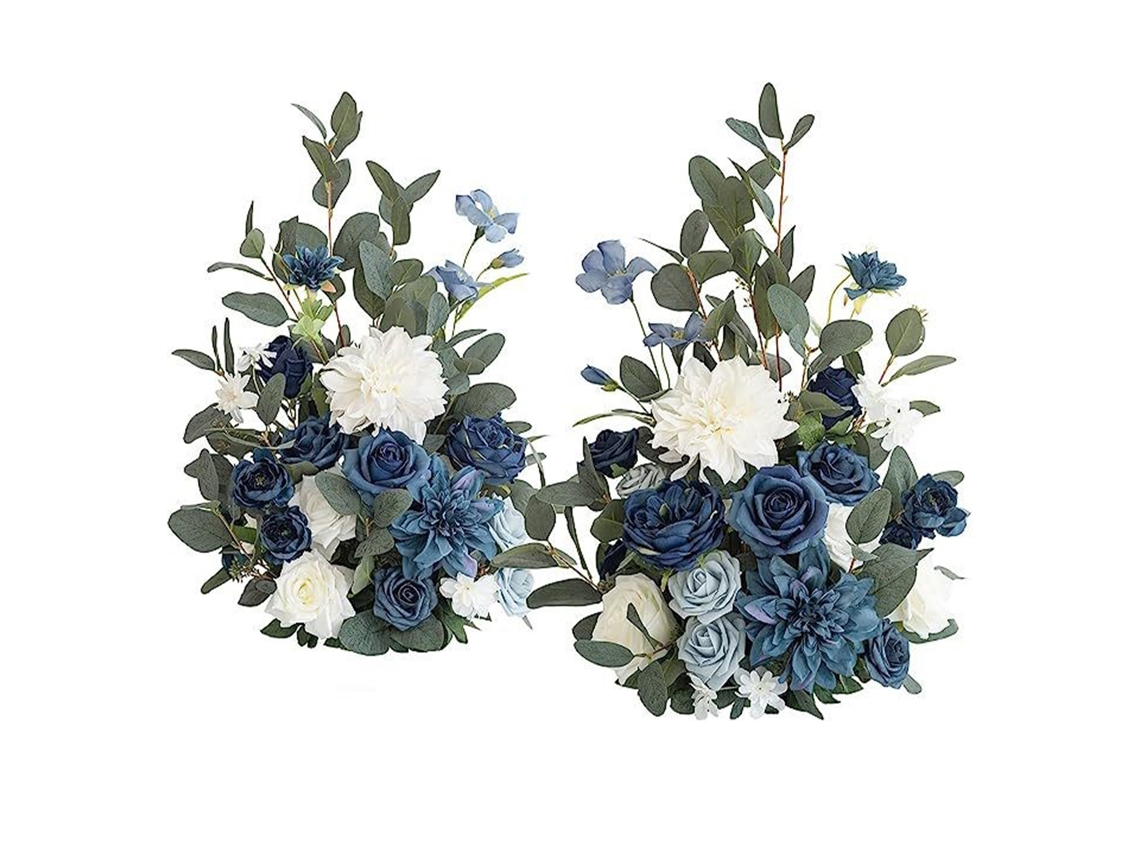 Baok-1 Par De Flores Artificiais Para Arco De Casamento Decoração Simulada Guirnalda Para Festa Natal Chaminé Corredor