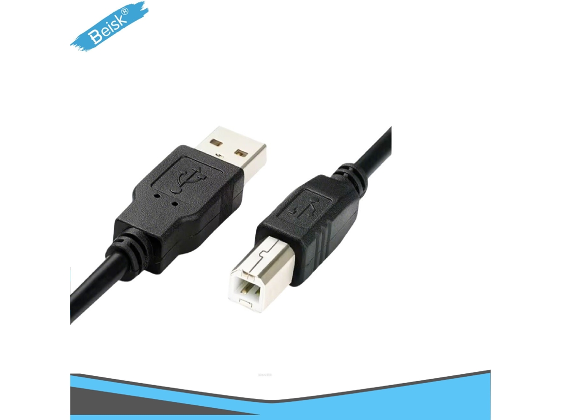 Cabo De Dados Da Impressora Usb De Beisk, Comprimento De 3m, Material De Pvc, Design Plug And Play Para Necessidades De Impressão De Escritório
