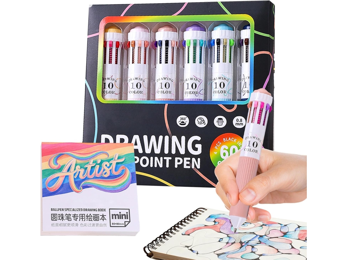 0 Caneta, 8m, para Escritório, Caneta Multicolorida Infantil CHABERLU