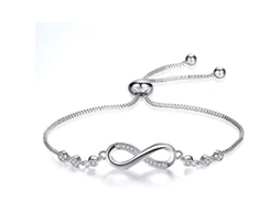 Pulseira de Prata Infinity para Mulheres S/MARCA