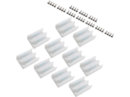 Guias De Porta Correr Vidro Branco Para Box Chuveiro, Em Plástico, 10