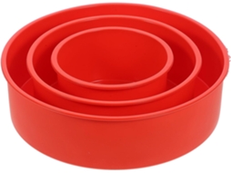 Conjunto de 3 formas redondas de silicone para grelhar