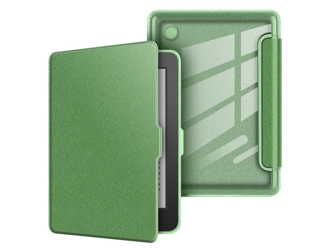 Capa para Kobo Clara 2e 6 Polegadas SIURN em acrílico com glitter verde claro (2022)