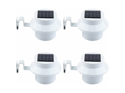 Luminária Solar de Parede Preto e Branco com Led para Jardim AQUAFORGE