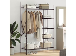 Vidaxl Guarda-roupa Aberto Preto 104,5 X 45 X 172 Cm Aço